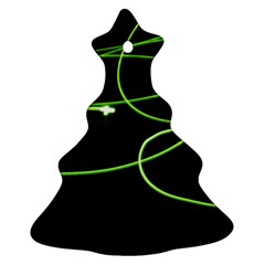 Light Line Green Black Ornament (christmas Tree) 