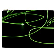 Light Line Green Black Cosmetic Bag (xxl) 