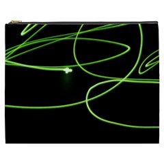 Light Line Green Black Cosmetic Bag (xxxl) 