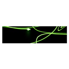 Light Line Green Black Satin Scarf (oblong) by Alisyart