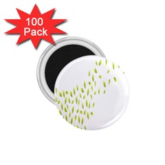 Leaves Leaf Green Fly Landing 1 75  Magnets (100 Pack) 