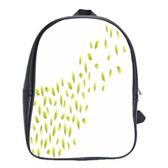 Leaves Leaf Green Fly Landing School Bags(large) 