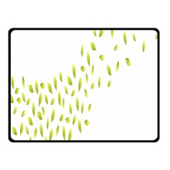 Leaves Leaf Green Fly Landing Fleece Blanket (small)