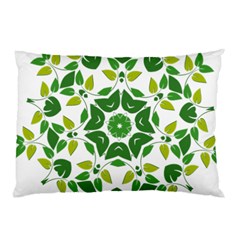 Leaf Green Frame Star Pillow Case