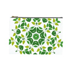 Leaf Green Frame Star Cosmetic Bag (large) 