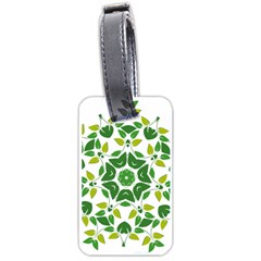 Leaf Green Frame Star Luggage Tags (one Side) 