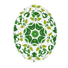 Leaf Green Frame Star Ornament (oval Filigree)