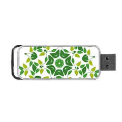 Leaf Green Frame Star Portable Usb Flash (one Side)