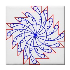 Line  Red Blue Circle Tile Coasters by Alisyart