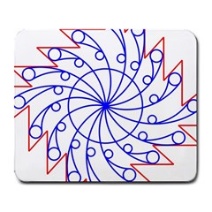 Line  Red Blue Circle Large Mousepads by Alisyart