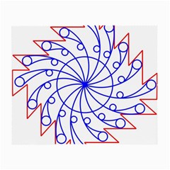 Line  Red Blue Circle Small Glasses Cloth (2-side) by Alisyart