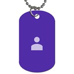 Man Grey Purple Sign Dog Tag (Two Sides) Front