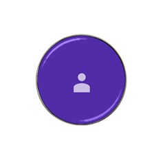 Man Grey Purple Sign Hat Clip Ball Marker (10 Pack)