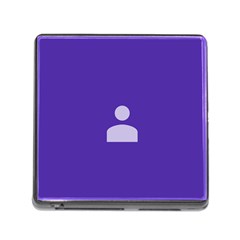 Man Grey Purple Sign Memory Card Reader (square)