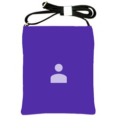 Man Grey Purple Sign Shoulder Sling Bags