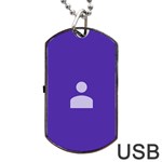 Man Grey Purple Sign Dog Tag USB Flash (Two Sides) Back