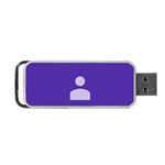 Man Grey Purple Sign Portable USB Flash (Two Sides) Back
