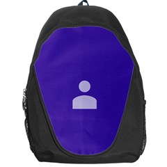 Man Grey Purple Sign Backpack Bag