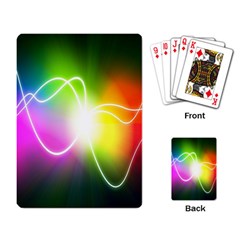 Lines Wavy Ight Color Rainbow Colorful Playing Card