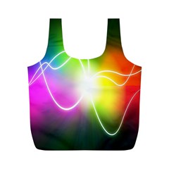 Lines Wavy Ight Color Rainbow Colorful Full Print Recycle Bags (m)  by Alisyart