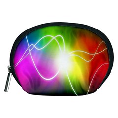 Lines Wavy Ight Color Rainbow Colorful Accessory Pouches (medium)  by Alisyart