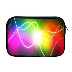 Lines Wavy Ight Color Rainbow Colorful Apple Macbook Pro 17  Zipper Case by Alisyart
