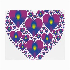 Heart Love Valentine Purple Gold Small Glasses Cloth (2-side)