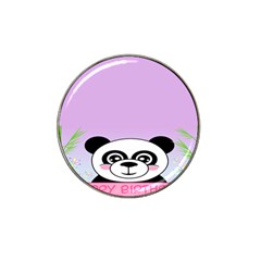 Panda Happy Birthday Pink Face Smile Animals Flower Purple Green Hat Clip Ball Marker by Alisyart