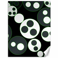 Origami Leaf Sea Dragon Circle Line Green Grey Black Canvas 36  X 48   by Alisyart