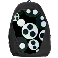 Origami Leaf Sea Dragon Circle Line Green Grey Black Backpack Bag