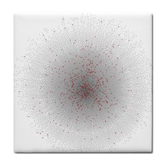 Physical Chemistry Circle Red Grey Tile Coasters