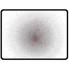 Physical Chemistry Circle Red Grey Fleece Blanket (large) 