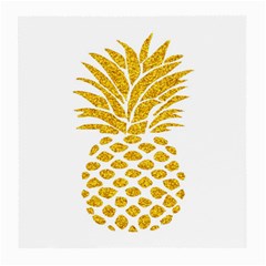 Pineapple Glitter Gold Yellow Fruit Medium Glasses Cloth (2-side) by Alisyart