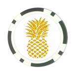 Pineapple Glitter Gold Yellow Fruit Poker Chip Card Guard (10 pack) Front