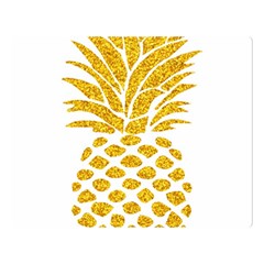 Pineapple Glitter Gold Yellow Fruit Double Sided Flano Blanket (large)  by Alisyart