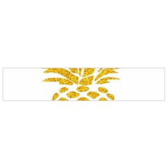 Pineapple Glitter Gold Yellow Fruit Flano Scarf (small)