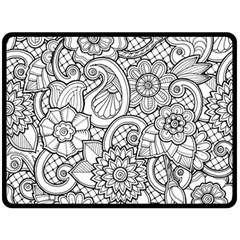 These Flowers Need Colour! Fleece Blanket (large) 