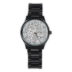 These Flowers Need Colour! Stainless Steel Round Watch