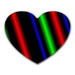 Multi Color Neon Background Heart Mousepads
