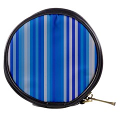Color Stripes Blue White Pattern Mini Makeup Bags
