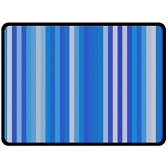 Color Stripes Blue White Pattern Fleece Blanket (large)  by Simbadda