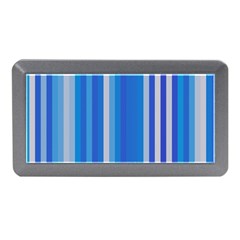 Color Stripes Blue White Pattern Memory Card Reader (mini) by Simbadda