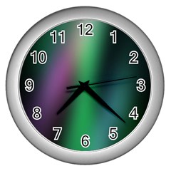 Course Gradient Color Pattern Wall Clocks (silver) 