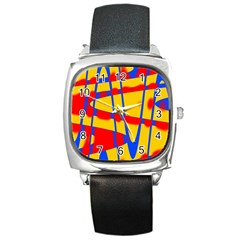 Graphic Design Graphic Design Square Metal Watch