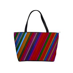 Color Stripes Pattern Shoulder Handbags by Simbadda