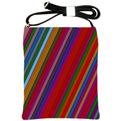 Color Stripes Pattern Shoulder Sling Bags by Simbadda