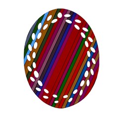 Color Stripes Pattern Ornament (oval Filigree)