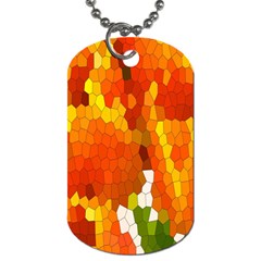 Mosaic Glass Colorful Color Dog Tag (two Sides)