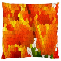 Mosaic Glass Colorful Color Large Flano Cushion Case (two Sides) by Simbadda