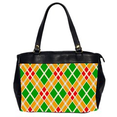 Colorful Color Pattern Diamonds Office Handbags (2 Sides)  by Simbadda